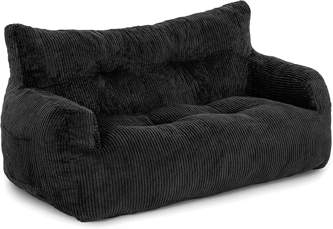 Pamapic 59" Bean Bag Chair, 2 Seat Loveseat Sofa, Ultra Soft Dutch Velvet - Image 9