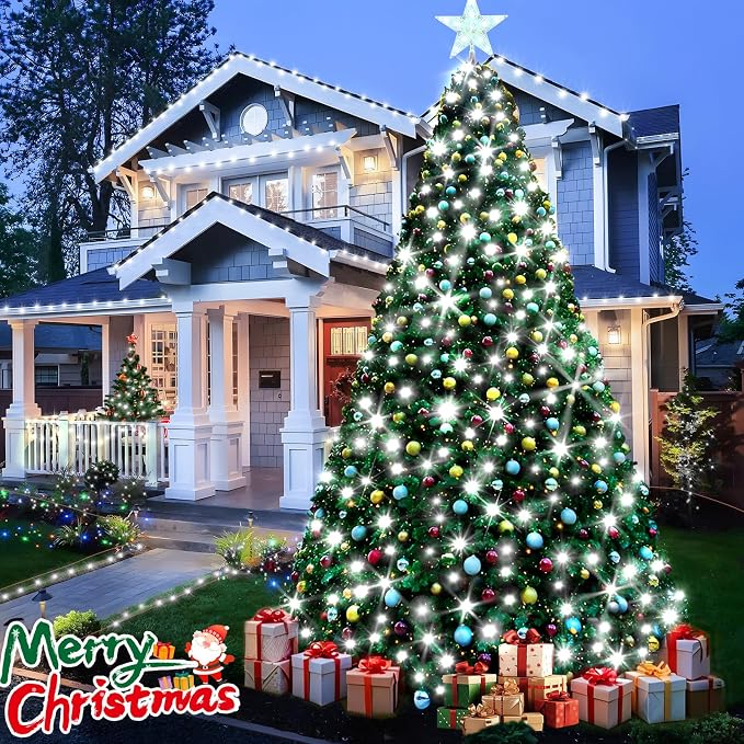 KNONEW 403ft 1000 LED String Lights Outdoor Christmas Lights 8 Modes & Timer - Image 3