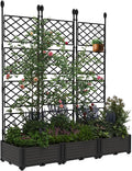 GAOMON 3 PCS Raised Garden Bed - 50 in W x 63" Tall Plastic Planter Box by GAOMON