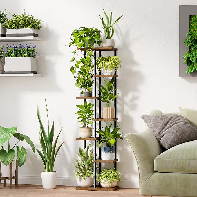 Bamworld Tall Plant Stand Indoor, 7 Tier Plant Shelf - Image 3