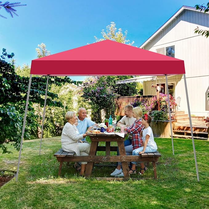 Canopy Tent, 10X10 FT Pop Up Canopy Outdoor Instant Tent Slant Legs - Image 4