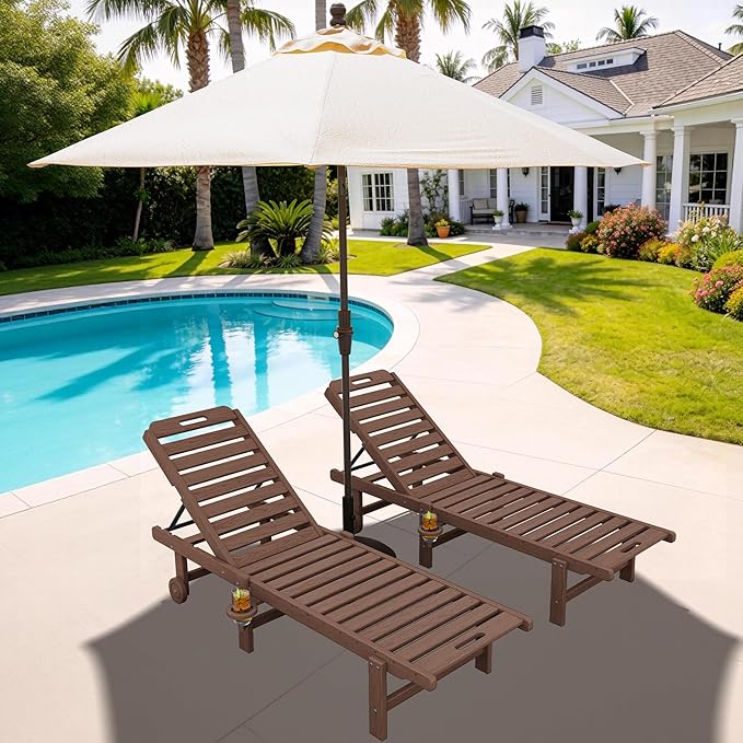 SERWALL Outdoor Chaise Lounge Set of 2 - Image 5