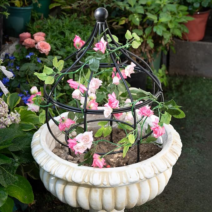 Sturdy Metal Garden Obelisk Trellis - Image 5