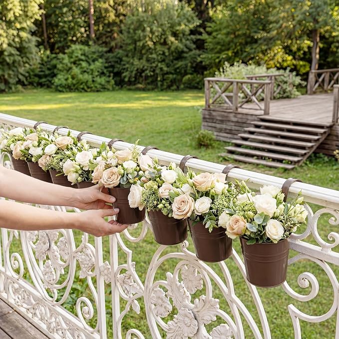 HowRU Hanging Flower Pots, Railing Planter Box - Image 6