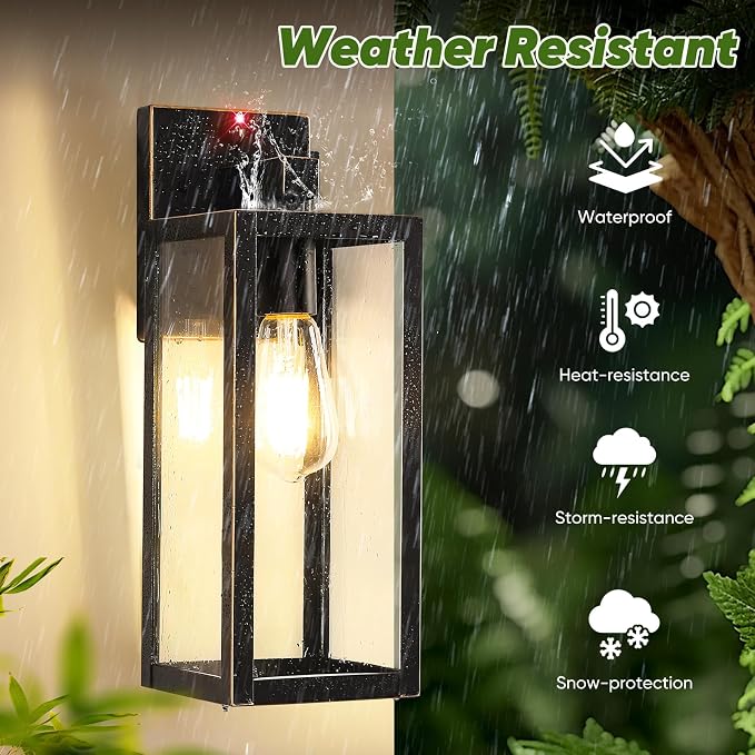 Upgraded Motion Sensor Outdoor Wall Light, Large Size Dusk to Dawn Porch Light - Image 5