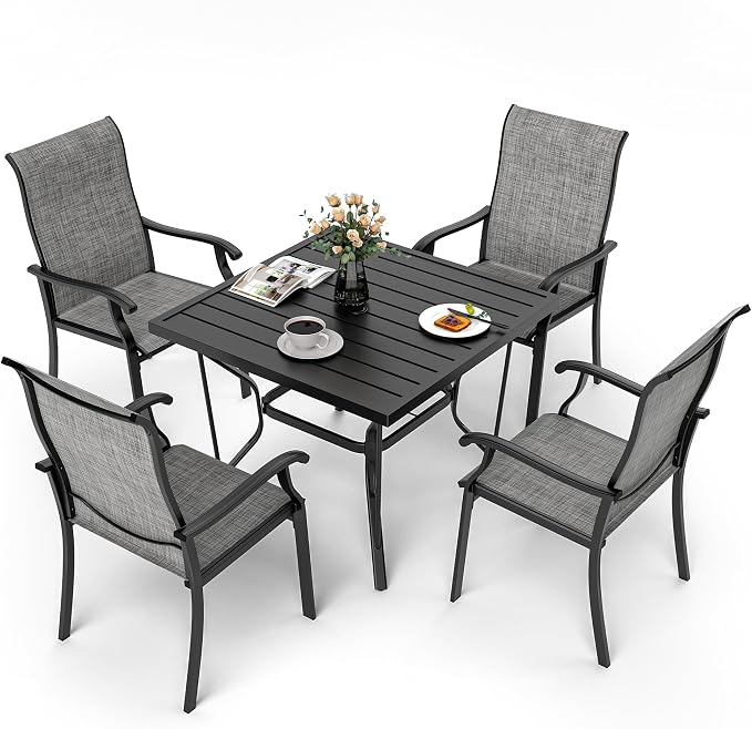 5-Piece Outdoor Dining Set, Patio Furniture Set - Image 2