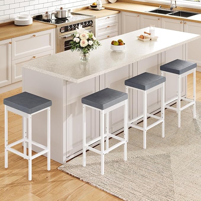 HOOBRO Bar Stools, 24.8-Inch Height Stools, Breakfast Bar Stools, Kitchen Bar - Image 2