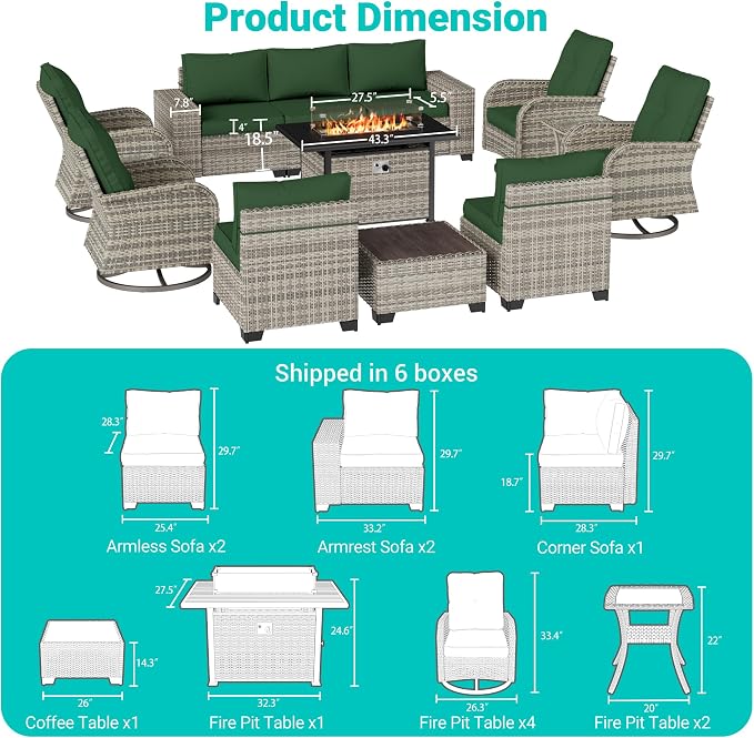 13-Piece Outdoor Patio Furniture Set - Image 5