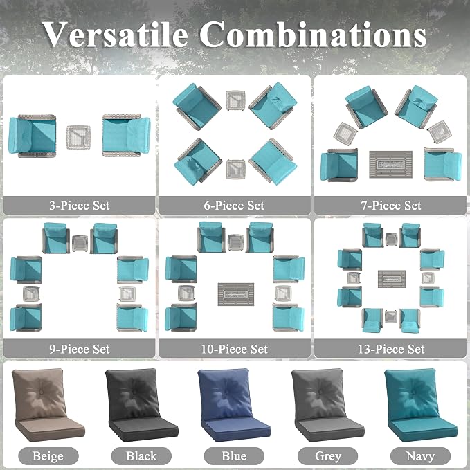 2-Seat Modern Patio Furniture Set - Image 8