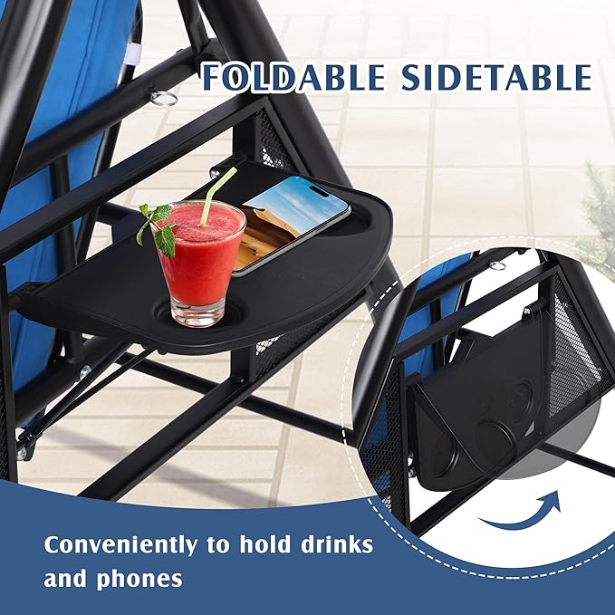 Grepatio 3-Seat Outdoor Porch Swing - Image 4