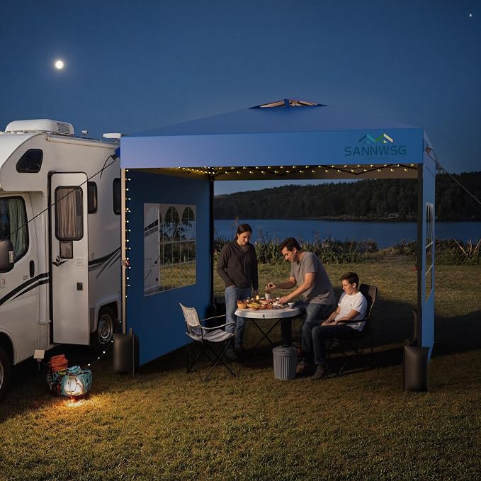 8X8 Pop Up Canopy Tent with 3 Sidewalls, Easy Up Canopy, Commercial Instant - Image 8