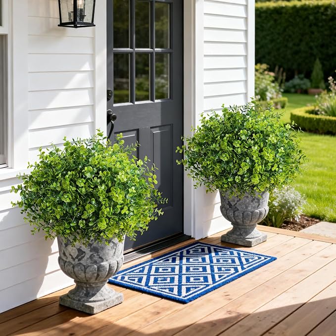 Artificial Faux Outdoor Plants for Spring Summer Decoration, 12 Bundles Fake - Image 2