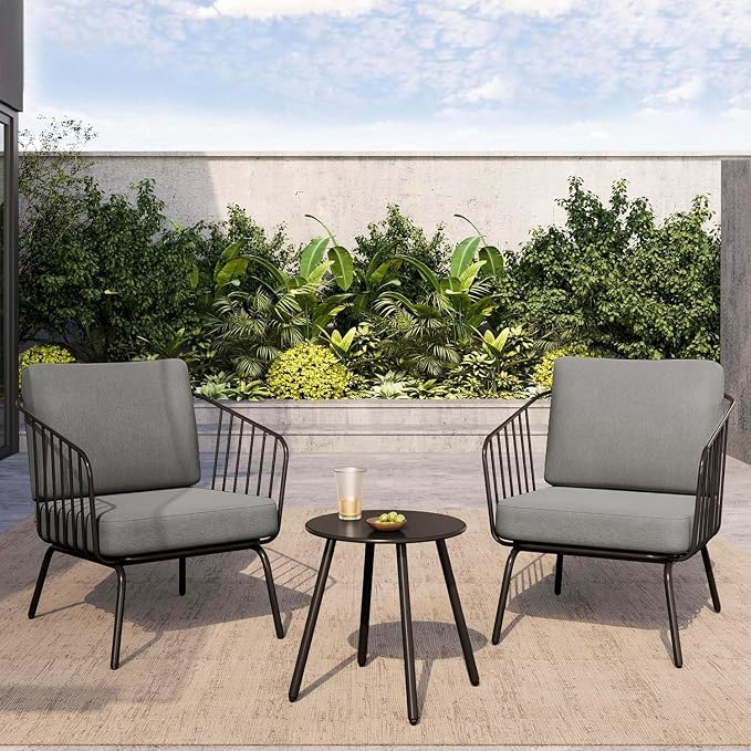 East Oak 3-Piece Plaza Patio Furniture Set, Outdoor Furniture by EASTOAK