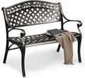 DWVO Cast Aluminum Outdoor Bench, 39.4’’ Patio Garden Benches by DWVO