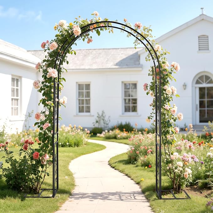 VINGLI Garden Arch Trellis, 7.6ft Arch Trellis - Image 2