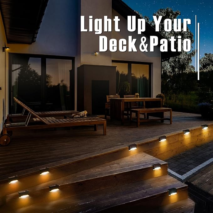 Solar Deck Lights Outdoor, Solar Step Lights Waterproof Led Lights - Image 4