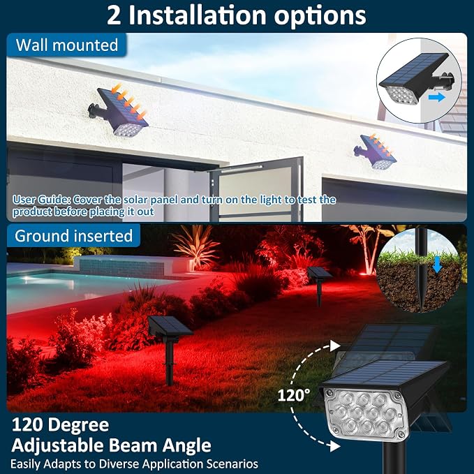 T-SUNUS Christmas Red Solar Lights - Image 4