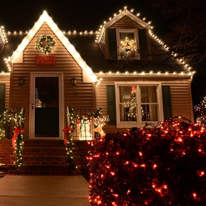 TW SHINE Valentine's Day Red Lights, 20FT 100 Count Incandescent Christmas Mini - Image 3