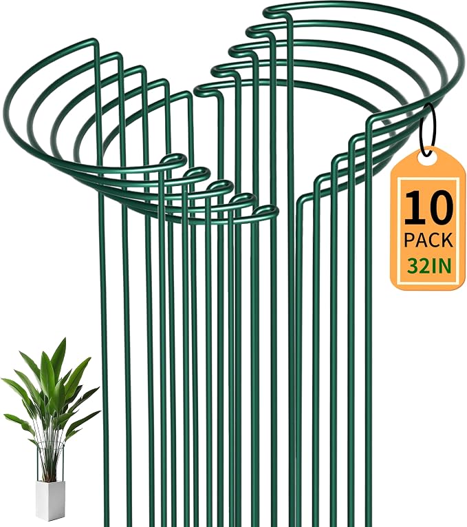TCBWFY Plant Support Stakes for Large Heavy Plants, Interlock Garden Supports by TCBWFY