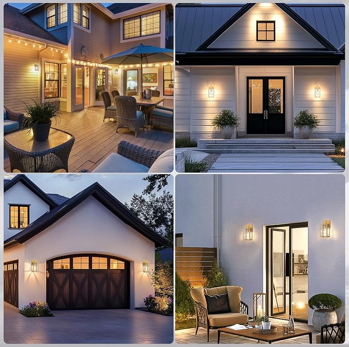 PARTPHONER Dusk to Dawn Outdoor Light Fixtures, Waterproof Exterior Wall Sconce - Image 6