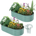 Galvanized Metal Planter Raised Garden Bed Kit by ZFHgarden