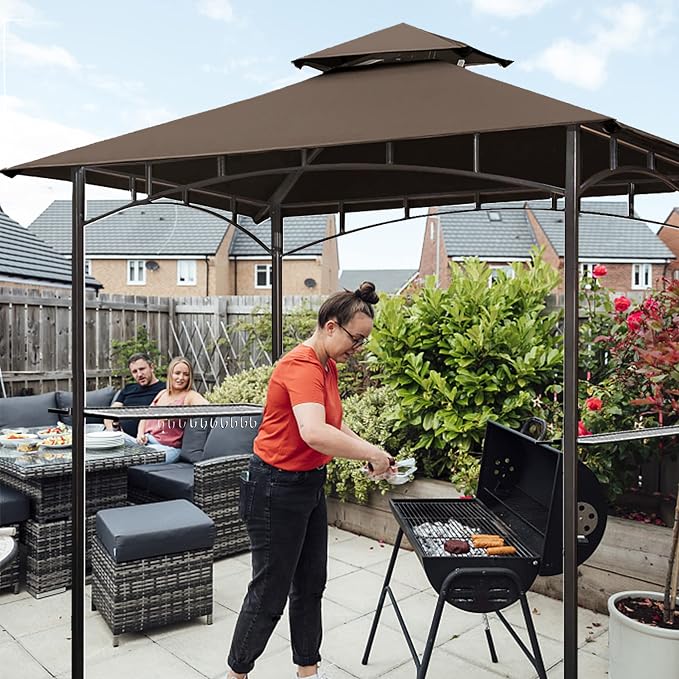 Eurmax USA High Performance Grill Gazebo Canopy Replacement Cover 5x8 - Image 6
