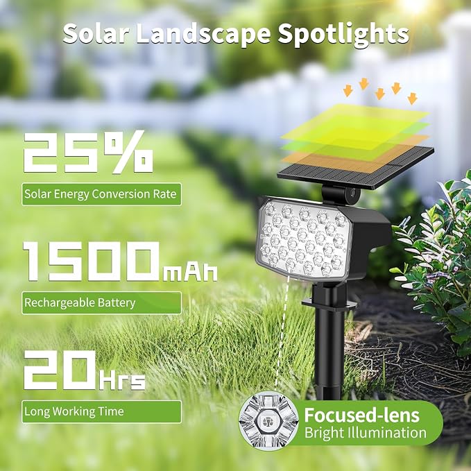Solar Color Changing Spot Lights Outdoor, Solar Christmas Lights Outdoor - Image 7