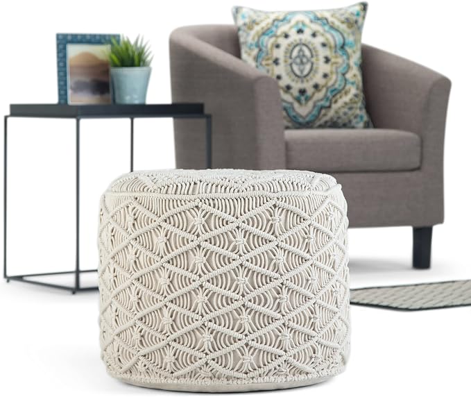 SIMPLIHOME Coates Round Pouf - Image 8