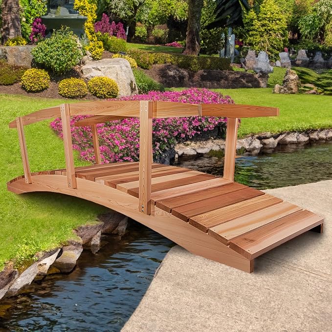 All Things Cedar FB144-R Garden Bridge - Image 4
