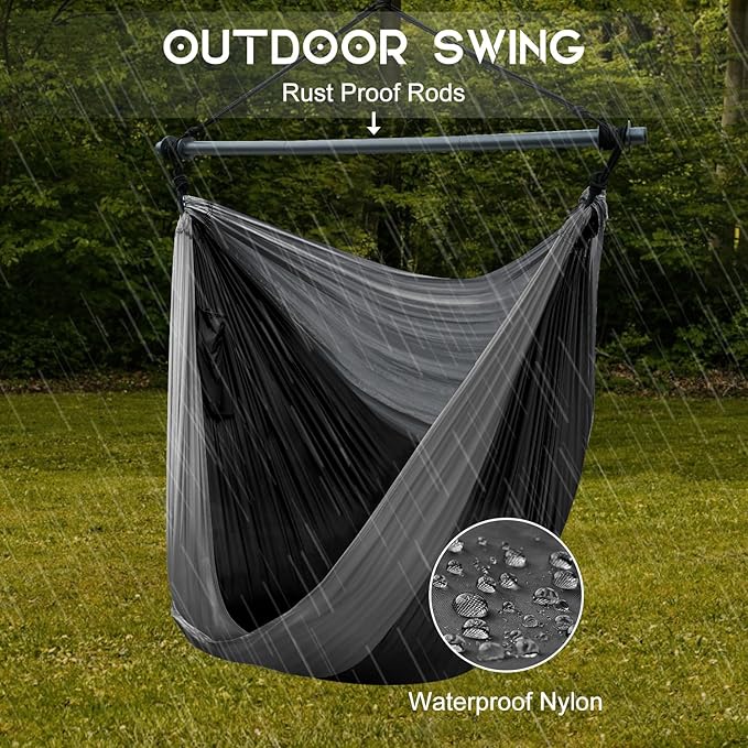 Hammock Swing Chair for Outdoor & Indoor, Lightweight & Portable - Image 3