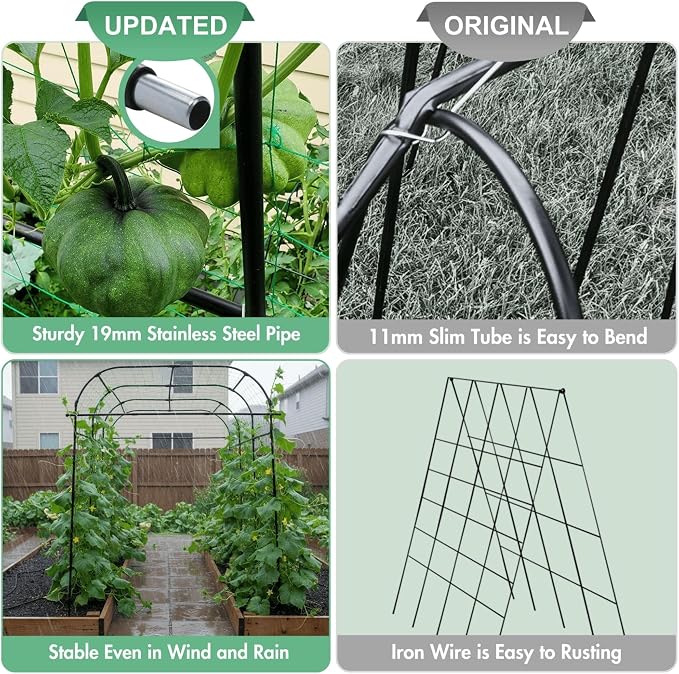 Wide Arch Trellis 7FT Extra Tall Garden Trellis Arch – Sturdy Plastic Coated - Image 7