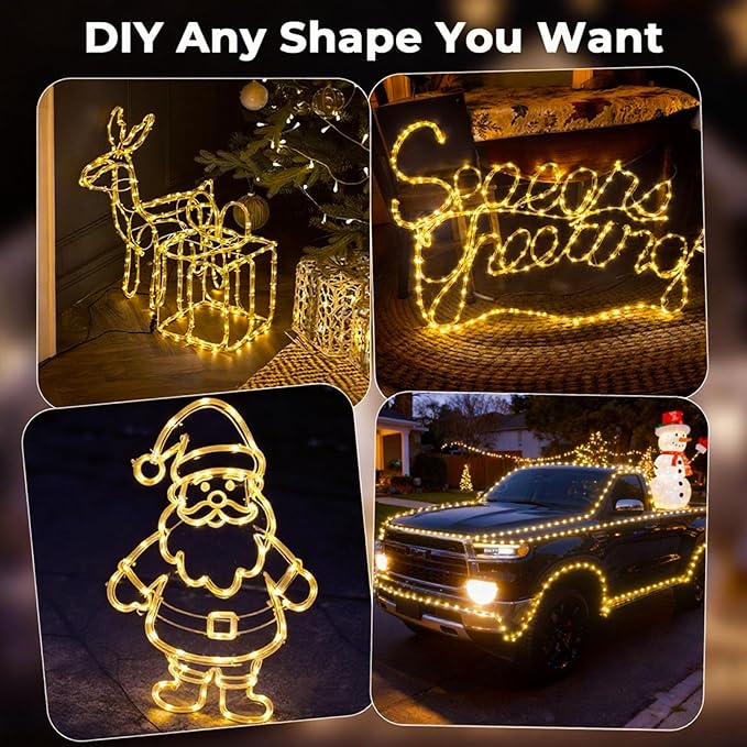 100FT 720 LED Rope Lights Outdoor Waterproof - Image 4