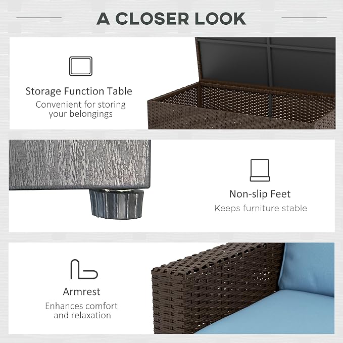 Outsunny 5 Piece Patio Furniture Set - Image 5