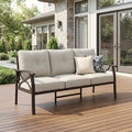 RoyalCraft Patio 3 Seats Sofa, All-Weather Outdoor Couch, Patio Furniture Sofa by Bringyoubetterlife