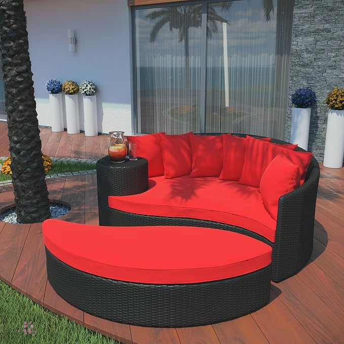 Modway Taiji Outdoor Wicker Patio Daybed - Image 6