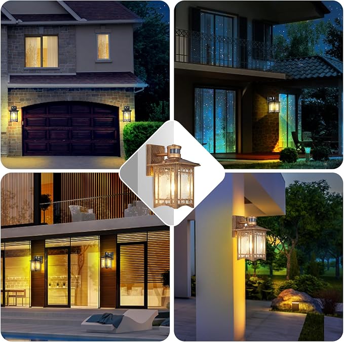 Brown Motion Sensor Outdoor Lights Wall Mount - Image 7