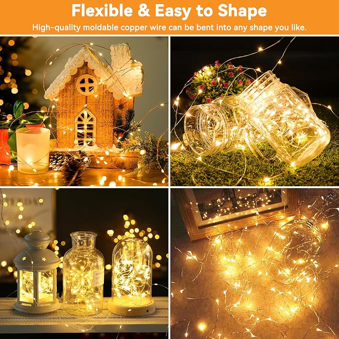 Solar String Lights Outdoor Waterproof 4 Pack Total 132ft 400LED 8 Modes - Image 2