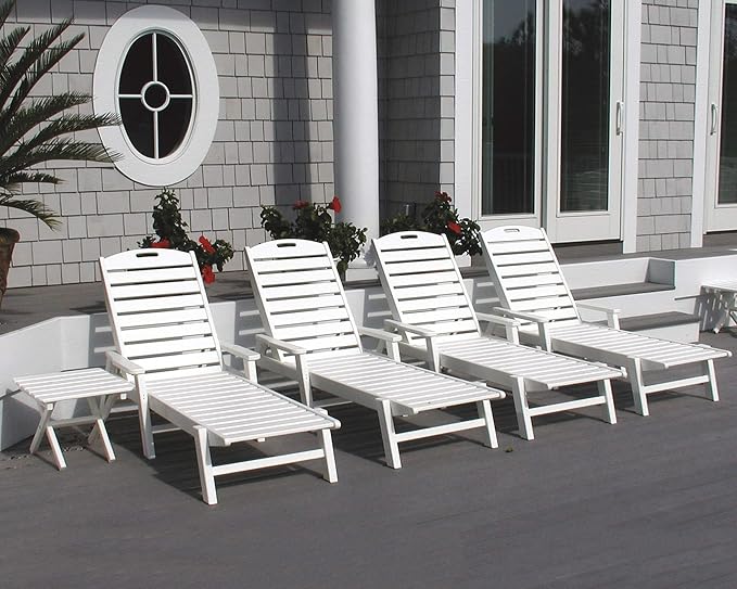 POLYWOOD NCC2280MA-P Nautical Arms Chaise, One Size - Image 5