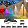 Solar Fence Lights, 9 Lighting Modes ＆ Color Changing Mode IP65 Waterproof by UGDLUCK