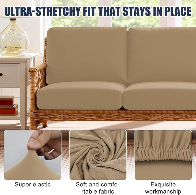 Patio Stretch Cushion Covers, Chair Cushion Covers& Sofa Replacement Slipcovers - Image 3