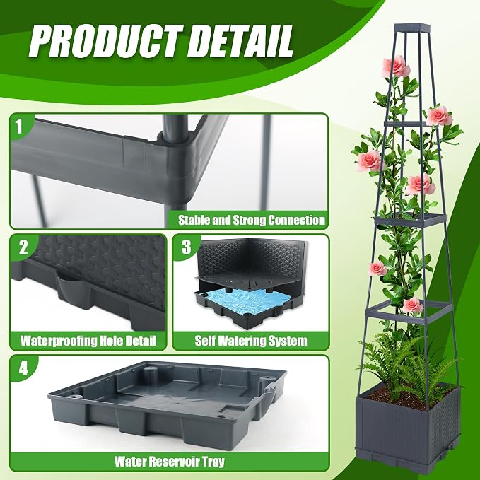 2 Packs Raised Garden Bed Tomato Planter Box - Image 4