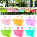 LaLaGreen Rail Planter Outdoor Plants Colorful Metal Iron Strawberry Hanging by L%C3%A1L%C3%A1Green