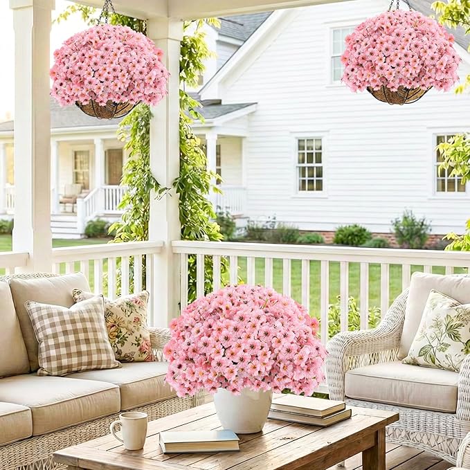 22 Pack Artificial Flowers Outdoor Fake Plants, Faux Flowers UV Resistant - Image 7
