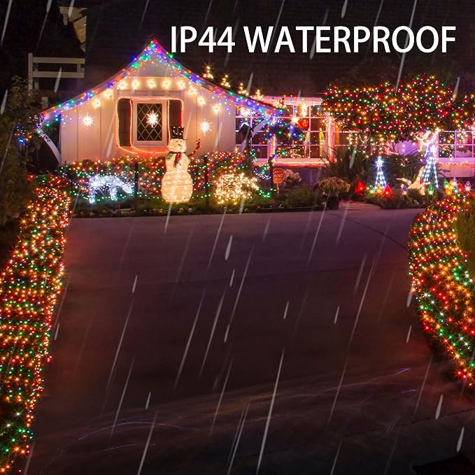Dazzle Bright 2 Pack Total 400LED 132FT Multi-Colored Christmas Solar String - Image 5