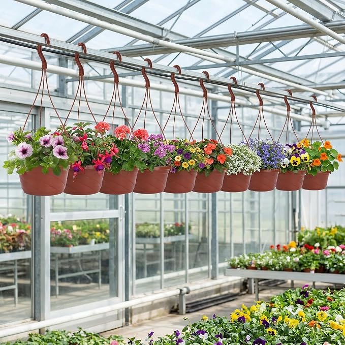 DOITOOL 10 Pack Hanging Plastic Pots - Image 2