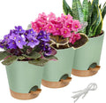 Aulock 6in Self Watering Pots for Indoor Plants by Aulock