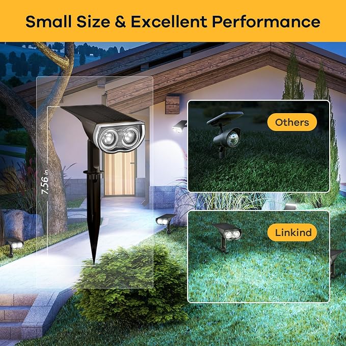 Linkind Solar Lights Outdoor StarRayS, Bright Solar Spot Lights Outdoor - Image 2