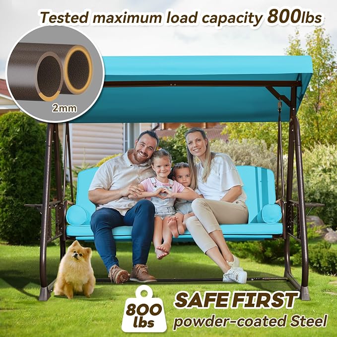 3 in 1 Outdoor Porch Swing - Image 6