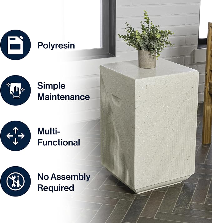 JONATHAN Y TBL1104A Adrian 20.75" Contemporary Minimalist Square Indoor/Outdoor - Image 5