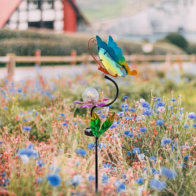 HONGLAND Solar Butterfly Garden Lights, Outdoor Lights Garden Decor - Image 5